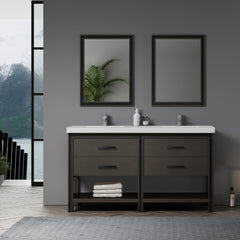 028 Series-60 Inch Double Bathroom Vanity Set