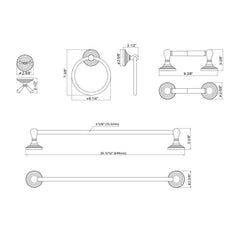 4-Piece Bathroom Accessory Kit - 1003 41