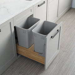 Pull Out Wood Waste Basket - 4008 Series