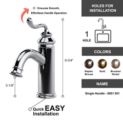 Single Handle Lavatory Faucet – 8001 001