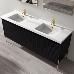 002 Series–72 Inch Bathroom Double Vanity Set
