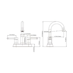 Two Handle Lavatory Faucet - 8001 002