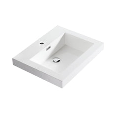 Dowell 21" Rectangular Drop-In Bathroom Sink with Overflow - 000 2118BP