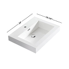 Topmount Bathroom Resin Basin 000 2418BP