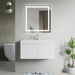 032 Series–36 Inch Single Vanity Set Resin Basin