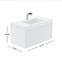 032 Series–36 Inch Single Vanity Set Resin Basin