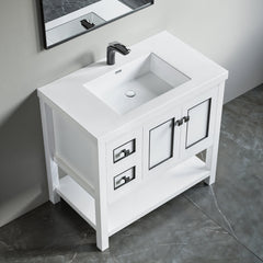 Dowell 36" Bathroom Freestanding Vanity with Two Doors, One Drawer and Two Shelves - 036 36 Series