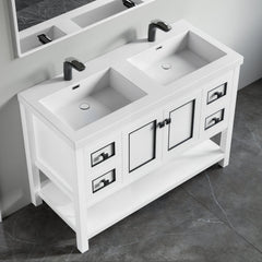 Dowell 48" Single Freestanding Bathroom Vanity Set – Pre-Assembled Wooden Vanity with Basin, Two Soft-Close Drawers, Doors, and One Shelf - 036 48 Series