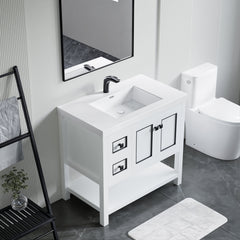 Dowell 36" Bathroom Freestanding Vanity with Two Doors, One Drawer and Two Shelves - 036 36 Series