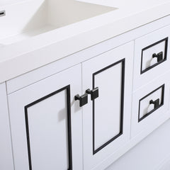 Dowell 60" Bathroom Freestanding Vanity with Four Doors, One Drawers and Three Shelves - 036 60 Series