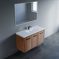 037 Series–48 Inch Single Vanity Set Ceramic Basin