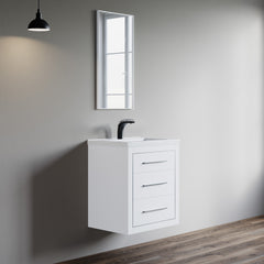 Dowell 24" Bathroom Wall-Mounted Vanity with Two Drawers - 041 24  Series