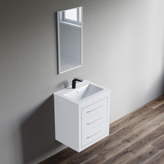 Dowell 24" Bathroom Wall-Mounted Vanity with Two Drawers - 041 24  Series