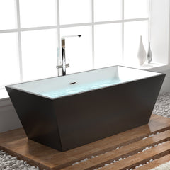 Dowell 072 66" Luxury Contemorary High Grade Acrylic FREE STANDING Bathtub Modern - 072 6731 Sereis