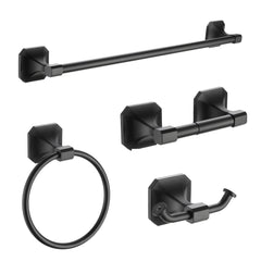 Dowell 4 Piece Bathroom Accessory Set, Rectangular Design - 1004 41 Series