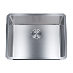 Dowell 9" Deep Undermount Single Bowl 23x18 Stainless Steel Kitchen Sink, 6 Gauge - 6008 2318C