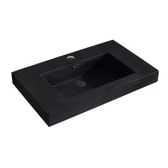 Topmount Bathroom Black Resin Basin 000 3018BP-BL