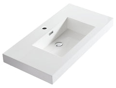 Dowell 36" Bathroom Sink,Single Bowl Vanity Basin,Rectangular Drop-In Bathroom Sink with Overflow - 000 3618BP Series