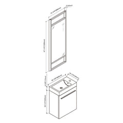 010 Series–18 Inch Bathroom Vanity Set