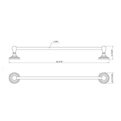 Single Towel Bar - 1003 24