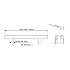 Stainless Steel Handle 3001 096 01