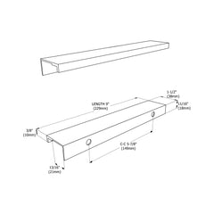 Aluminum Cabinet Pulls 3062 009 Series 10-Pack