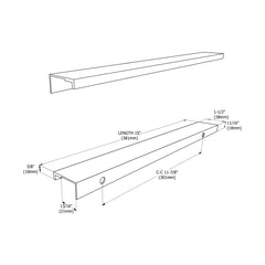 Aluminum Cabinet Pulls 3062 015 Series 10-Pack