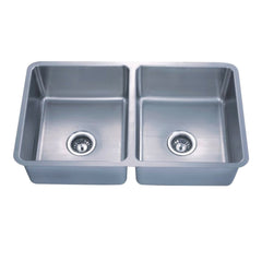 Dowell 9" Deep Undermount Double Bowl 30x19 Stainless Steel Kitchen Sink, 18 Gauge - 6005 3019