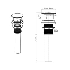 Pop-up Drainer With Overflow-6011 07