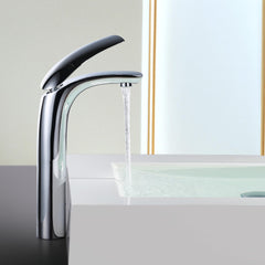 Dowell Modern Tall Vessel Sink Faucet - Single Handle, One Hole Bathroom Vanity Faucet - 8001 018 Series